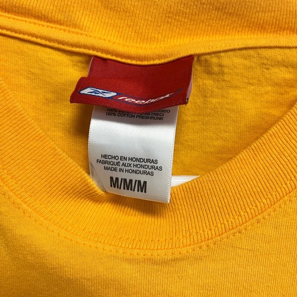 Vtg Y2K Reebok Washington Redskins Logo Yellow Shirt Commanders Size Medium - Picture 3 of 4
